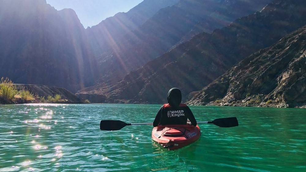 kayaking at hatta hill park explore dubai 360